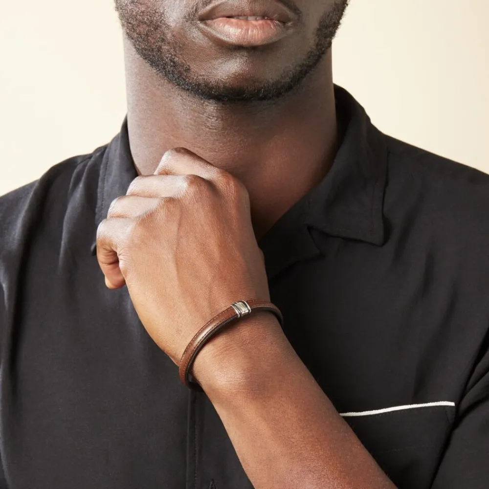 JOURDAN Bracelets Cuir|Bracelets Homme > Bracelet Acier