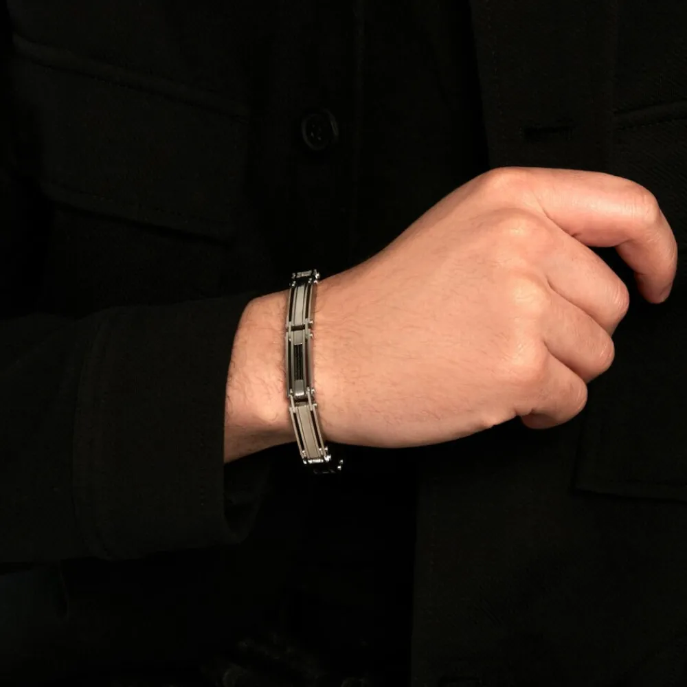 JOURDAN Bracelets Homme|Bracelets Acier Inoxydable > Bracelet Acier Blanc