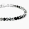 JOURDAN Bracelets Homme|Bracelets Acier Inoxydable > Bracelet Acier Blanc Obsidienne