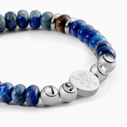 JOURDAN Bracelets Homme|Bracelets Acier Inoxydable > Bracelet 1921 Acier Blanc œil De Tigre