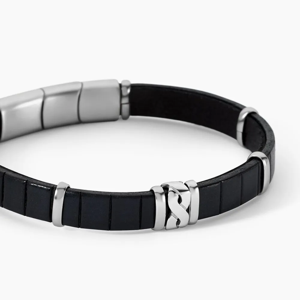 JOURDAN Bracelets Cuir|Bracelets Homme > Bracelet Chip Cuir Noir