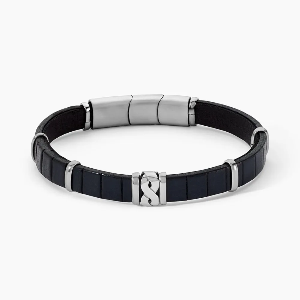 JOURDAN Bracelets Cuir|Bracelets Homme > Bracelet Chip Cuir Noir