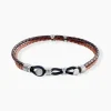 JOURDAN Bracelets Cuir|Bracelets Homme > Bracelet Colibri Acier Marron