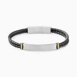Bracelet Jourdan Cuir De Vache Noir