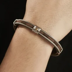 JOURDAN Bracelets Homme|Bracelets Acier Inoxydable > Bracelet Egra Acier Bicolore