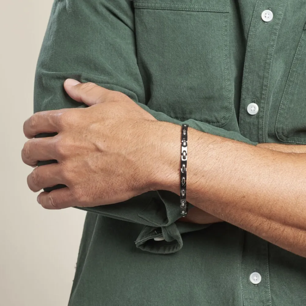 JOURDAN Bracelets Homme|Bracelets Acier Inoxydable > Bracelet Homme Dinema Acier Argente