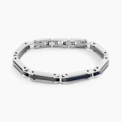 JOURDAN Bracelets Homme|Bracelets Acier Inoxydable > Bracelet Homme El Castillo Acier Bicolore Noir Et Blanc
