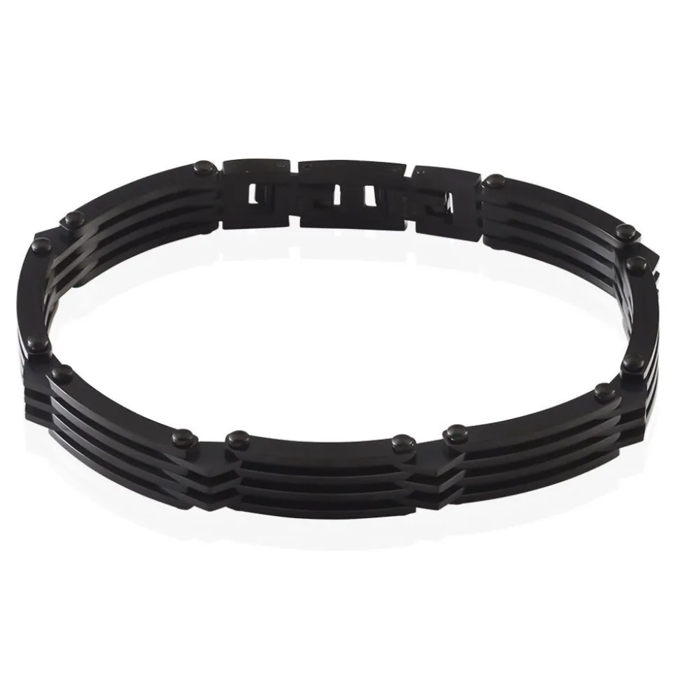 Bracelet Jourdan Homme Rio Acier Noir