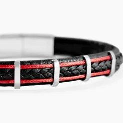 JOURDAN Bracelets Cuir|Bracelets Homme > Bracelet Kessel Acier Blanc