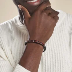 JOURDAN Bracelets Cuir|Bracelets Homme > Bracelet Kessel Acier Blanc