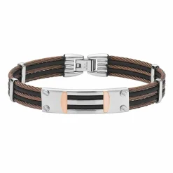 JOURDAN Bracelets Homme|Bracelets Acier Inoxydable > Bracelet Leonilde Acier Bicolore