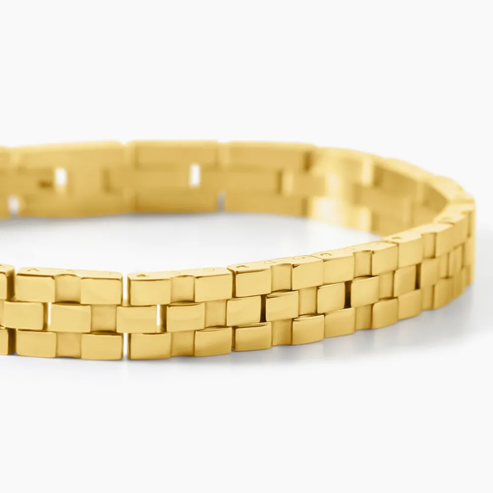 JOURDAN Bracelets Homme|Bracelets Acier Inoxydable > Bracelet Manathan Acier Doré