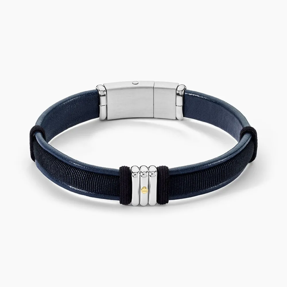 JOURDAN Bracelets Cuir|Bracelets Homme > Bracelet Orso Cuir Bleu