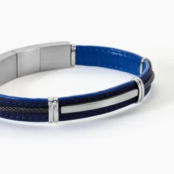 Bracelet Jourdan Otto Cuir Bleu