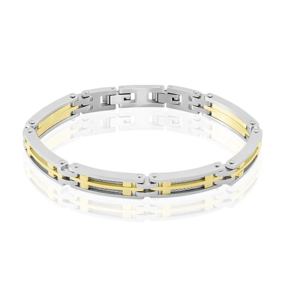 Bracelet Jourdan Priam Acier Bicolore