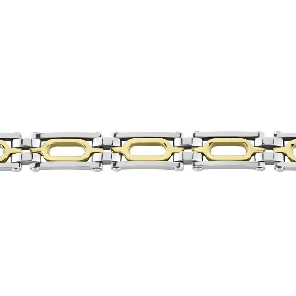 Bracelet Jourdan Wild Acier Blanc Et Jaune