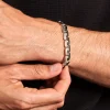 JOURDAN Bracelets Homme|Bracelets Acier Inoxydable > Bracelet Wild Acier Blanc Et Noir
