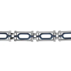 JOURDAN Bracelets Homme|Bracelets Acier Inoxydable > Bracelet Wild Acier Blanc Et Bleu