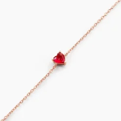 Marc Orian Bijoux Zirconium|Bracelets Chaînes > Bracelet Kelvyn Argent Rose Oxyde