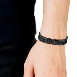 LACOSTE BIJOUX Bracelets Homme|Bracelets Acier Inoxydable > Bracelet Lacoste Metropole Acier Noir