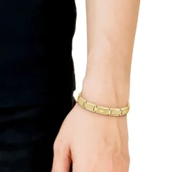 LACOSTE BIJOUX Bracelets Homme|Bracelets Acier Inoxydable > Bracelet Lacoste Stencil Acier Jaune
