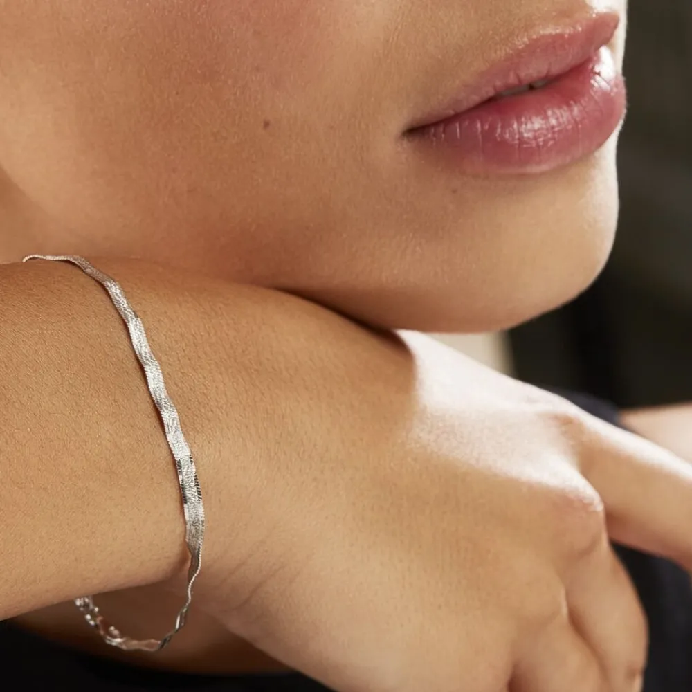 Marc Orian Bracelets Mailles|Bracelets > Bracelet Leonte Argent Blanc