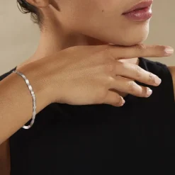 Marc Orian Bracelets Mailles|Bracelets > Bracelet Leonte Argent Blanc