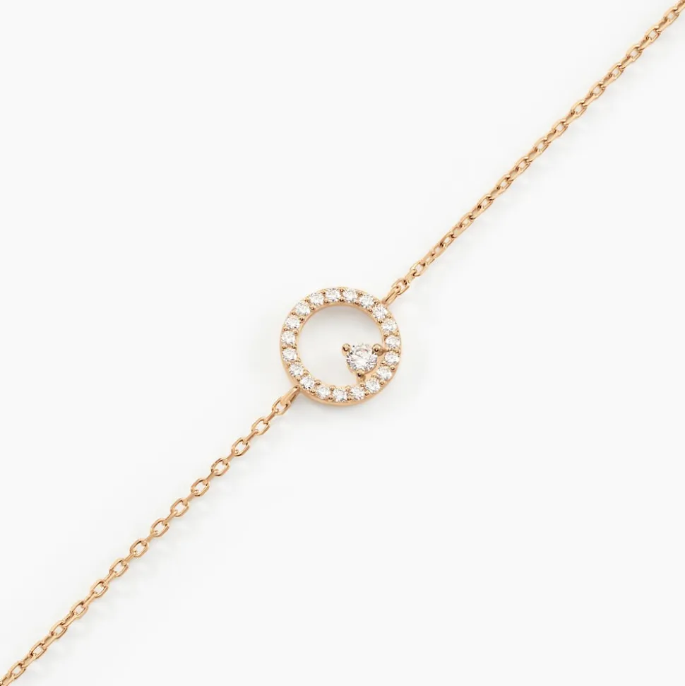 Bracelet Lila Plaqué Or Jaune Oxyde De Zirconium