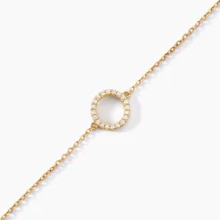 Bracelet Lim Or Jaune Oxyde De Zirconium