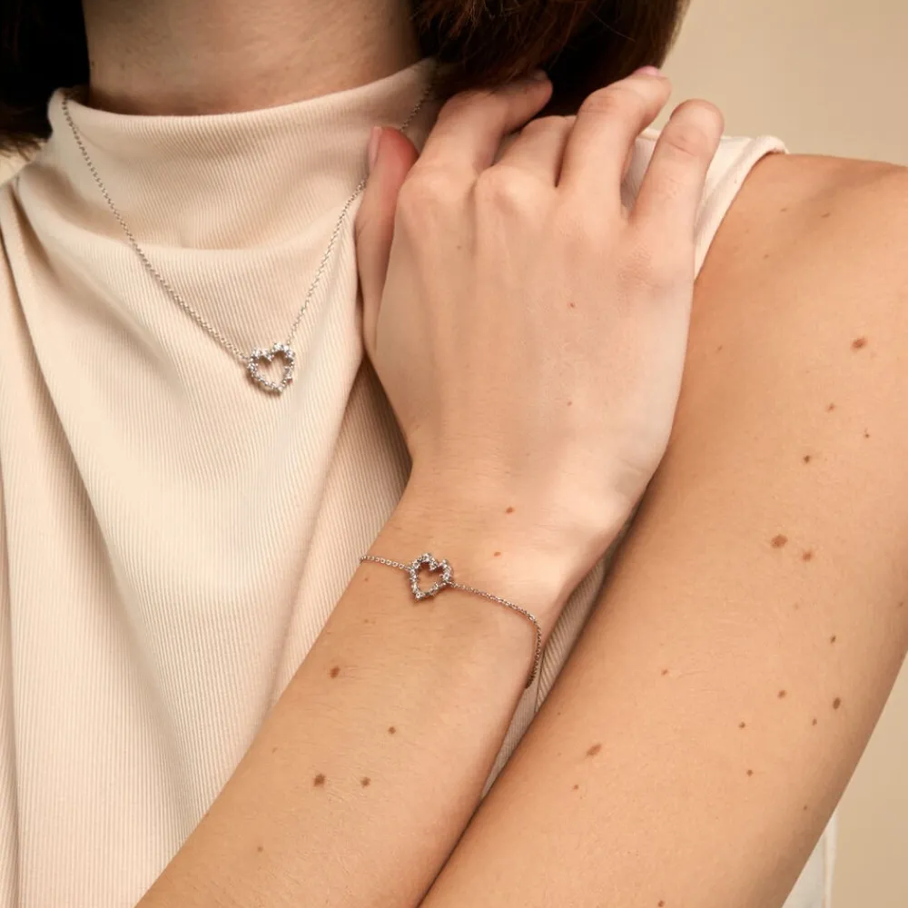 Marc Orian Bijoux Zirconium|Bracelets Chaînes > Bracelet Lovella Argent Blanc Oxyde De Zirconium
