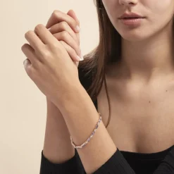 Bracelet Luteciaae Plaqué Or Jaune Oxyde De Zirconium