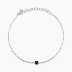 Marc Orian Bijoux Zirconium|Bracelets > Bracelet Lylwenn argent blanc oxyde de zirconium noir