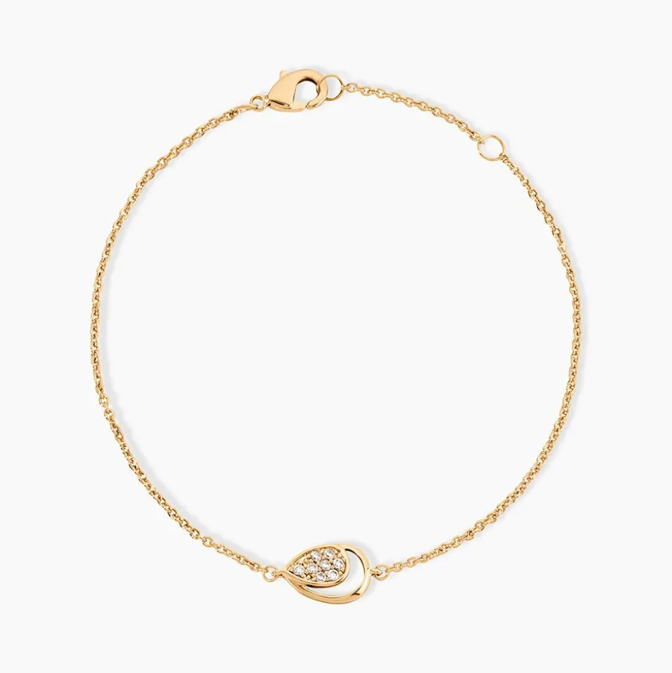 Bracelet Mahalya Plaqué Or Jaune Oxyde De Zirconium