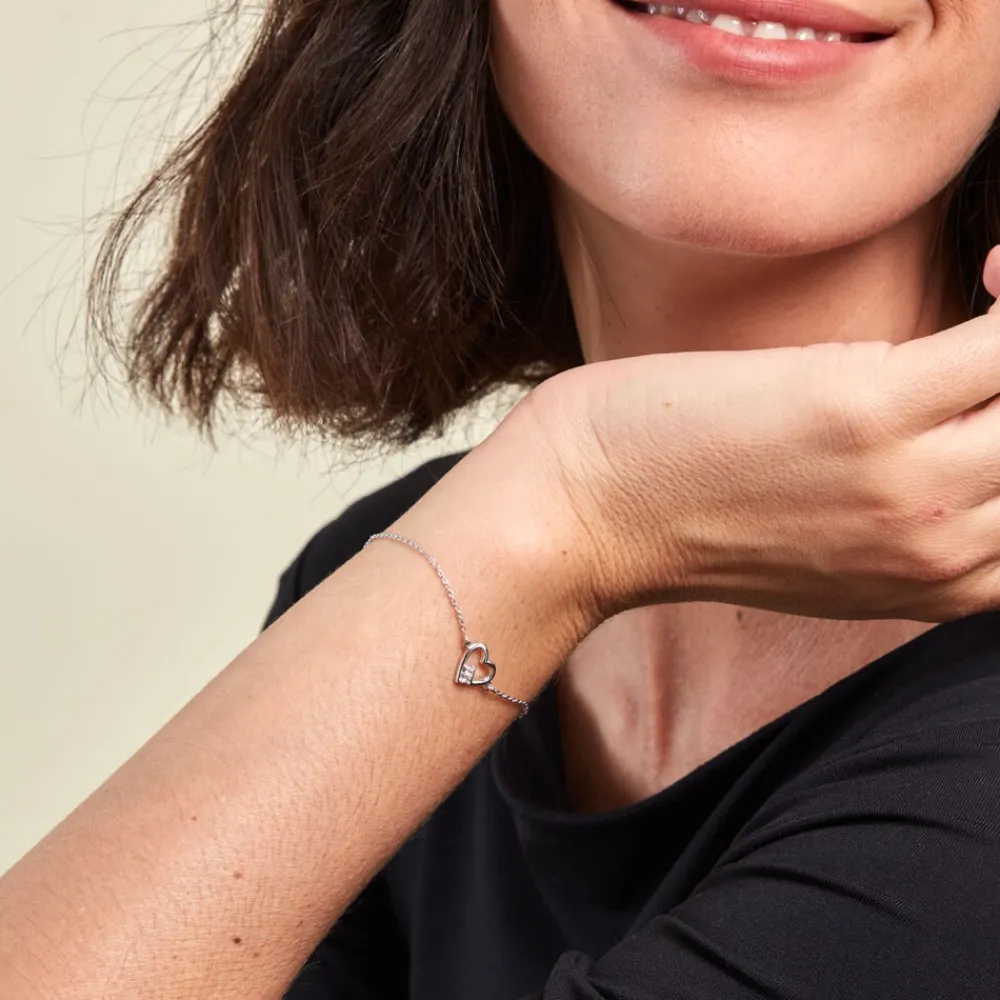 Marc Orian Bijoux Zirconium|Bracelets > Bracelet Mahira Argent Blanc Oxyde De Zirconium