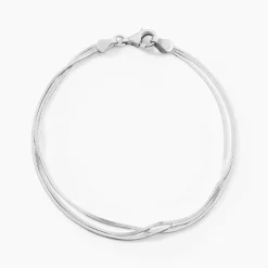 Marc Orian Bracelets Mailles|Bracelets > Bracelet Maille Benedicta Argent Blanc