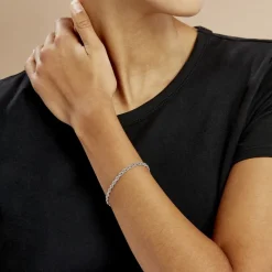 Marc Orian Bracelets|Bijoux Fantaisie > Bracelet Marie-angeline Maille Coreene Argent Blanc