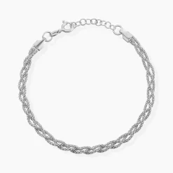 Marc Orian Bracelets|Bijoux Fantaisie > Bracelet Marie-angeline Maille Coreene Argent Blanc