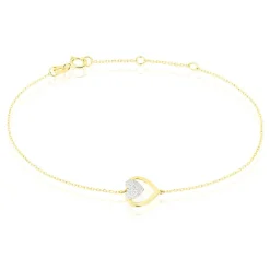 Bracelet Mary-jane Or Jaune Diamant