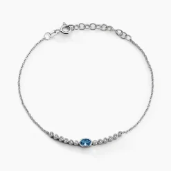 Marc Orian Bijoux Zirconium|Bracelets > Bracelet Mayfair Argent Blanc Oxyde De Zirconium argent blanc oxyde bleu sky