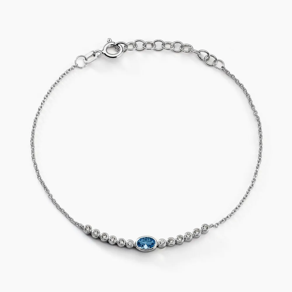 Marc Orian Bijoux Zirconium|Bracelets > Bracelet Mayfair Argent Blanc Oxyde De Zirconium argent blanc oxyde bleu sky
