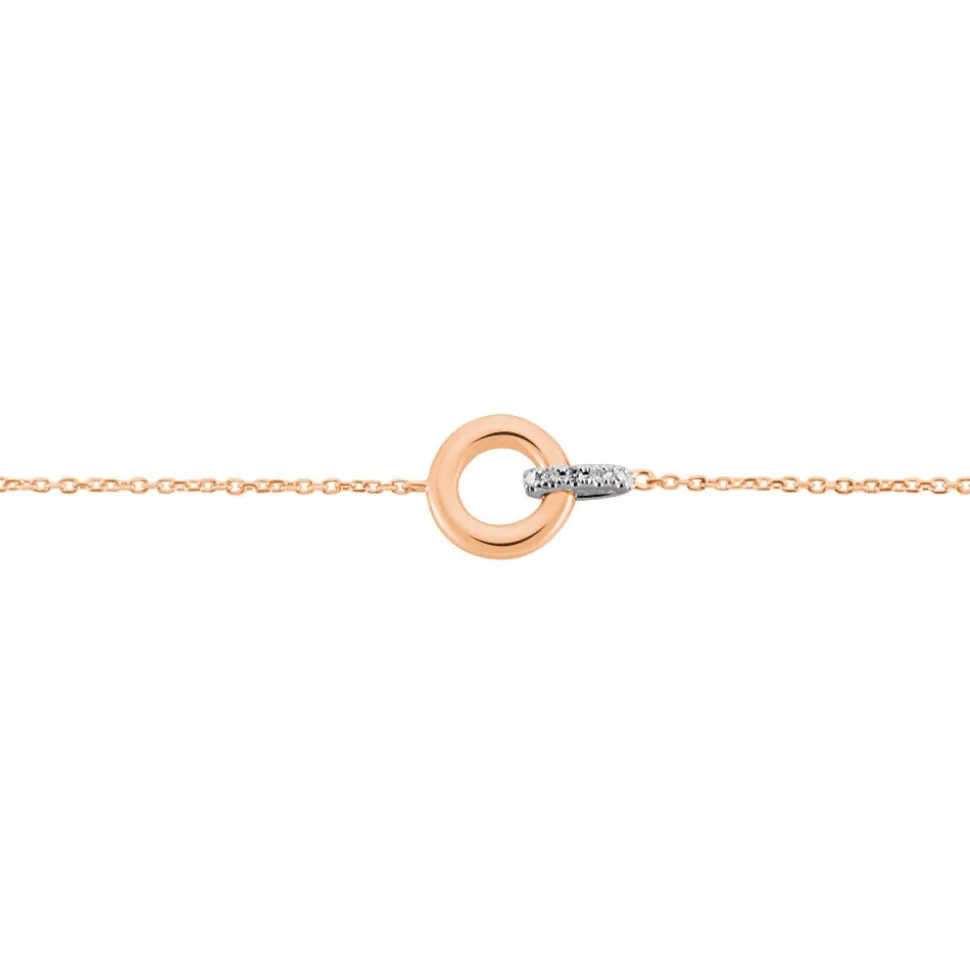 Bracelet Melynda Or Rose Diamant