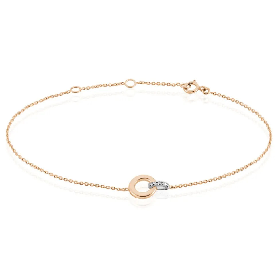 Bracelet Melynda Or Rose Diamant