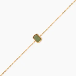 Bracelet Memory Plaqué Or Jaune Aventurine