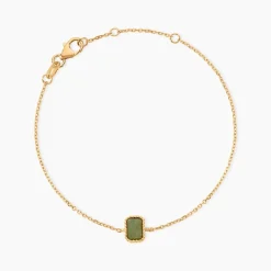 Bracelet Memory Plaqué Or Jaune Aventurine