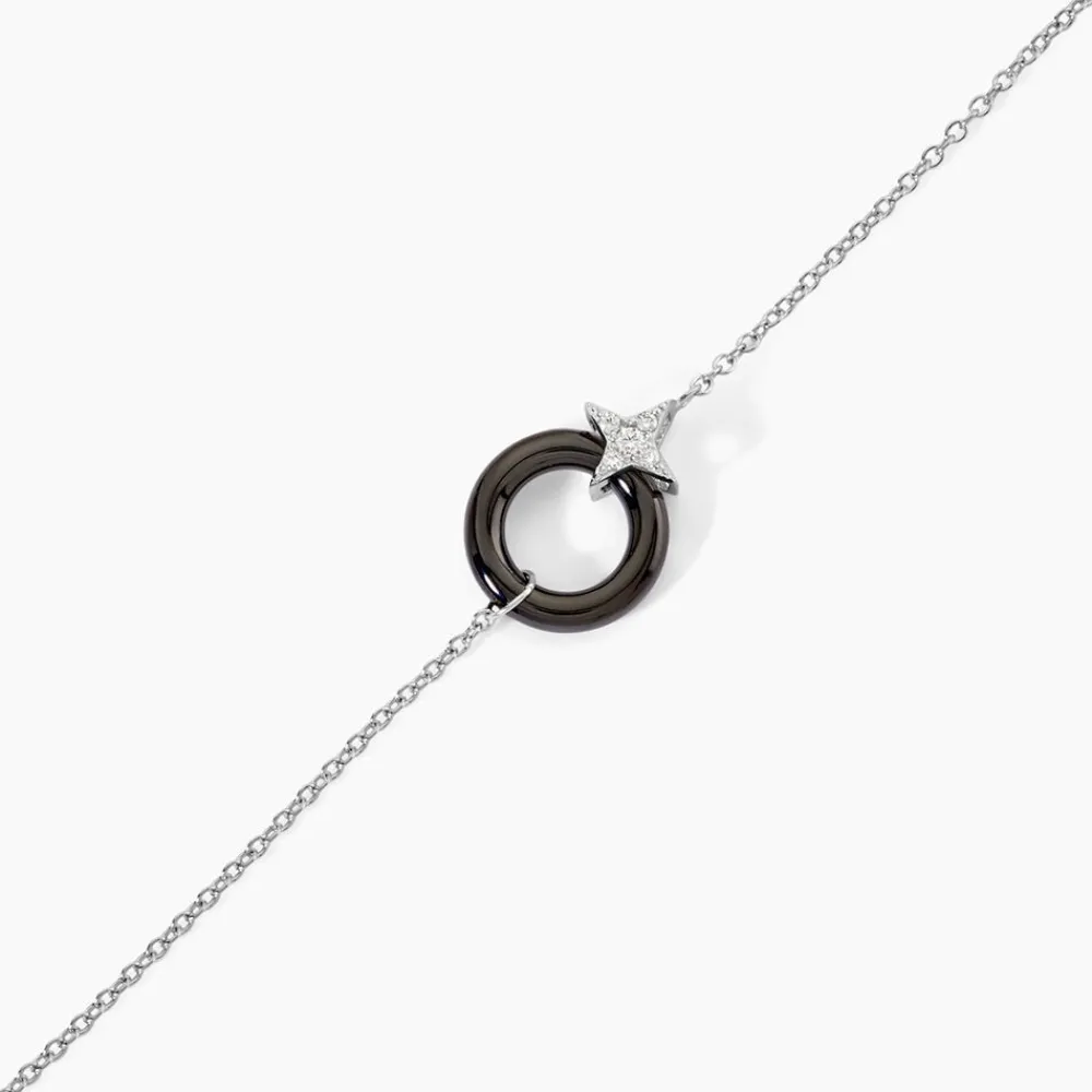 Marc Orian Bracelets|Idées Cadeaux Femme > Bracelet Merelle Argent Blanc Céramique Oxyde De Zirconium