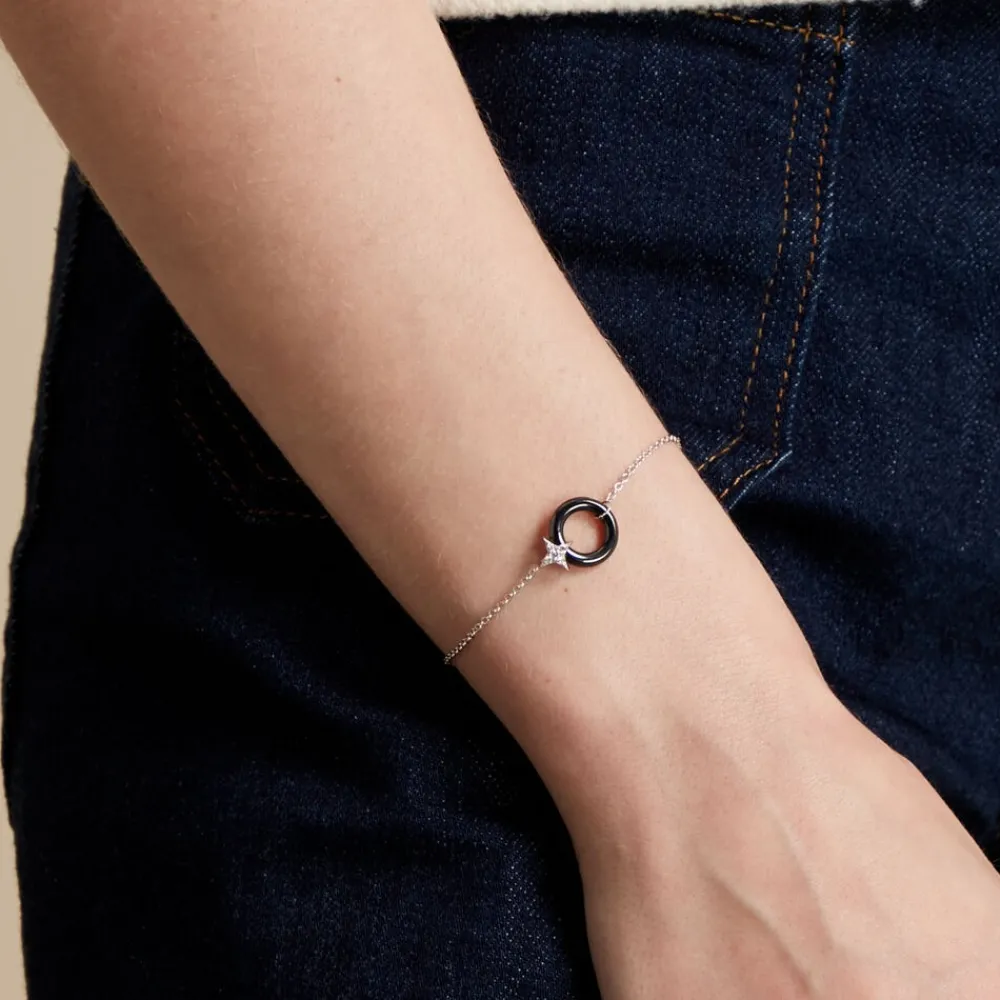 Marc Orian Bracelets|Idées Cadeaux Femme > Bracelet Merelle Argent Blanc Céramique Oxyde De Zirconium