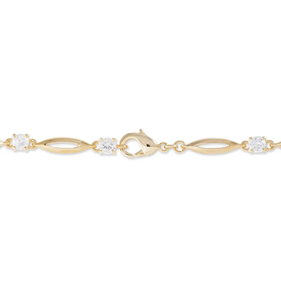Bracelet Mimona Plaqué Or Jaune Oxyde De Zirconium