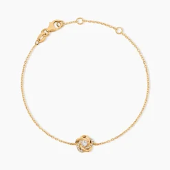 Bracelet Moisette Plaqué Or Jaune Oxyde De Zirconium