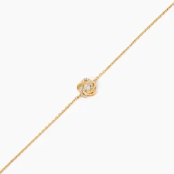 Bracelet Moisette Plaqué Or Jaune Oxyde De Zirconium