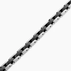 JOURDAN Bracelets Homme|Bracelets Acier Inoxydable > Bracelet Métal Acier Blanc Onyx